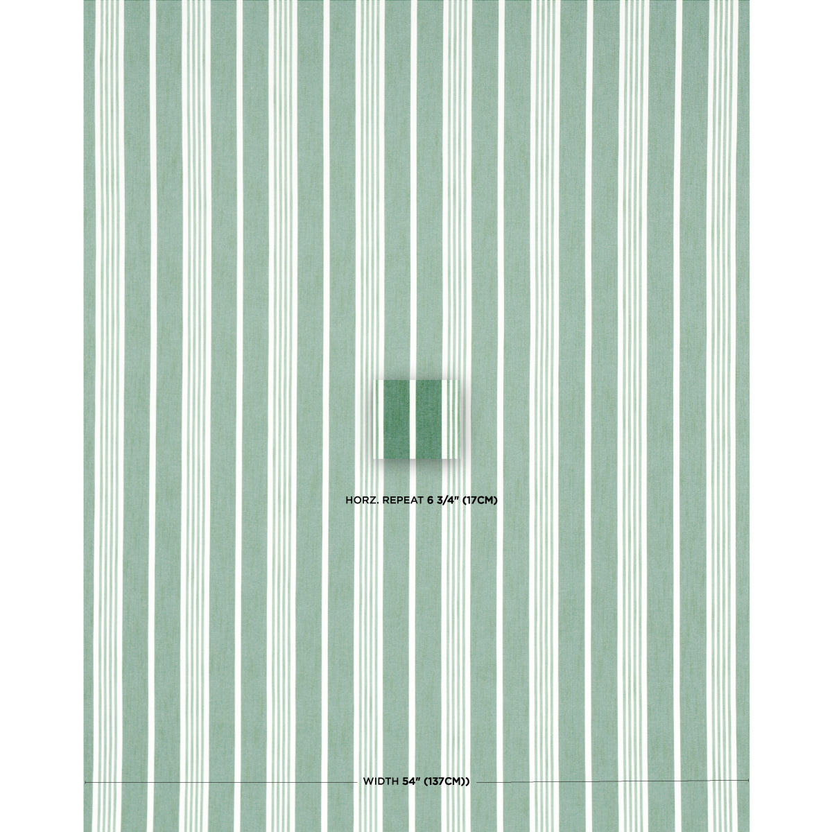 Schumacher Hampton Stripe Indoor/Outdoor Emerald Fabric