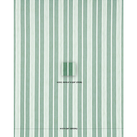 Schumacher Hampton Stripe Indoor/Outdoor Emerald Fabric