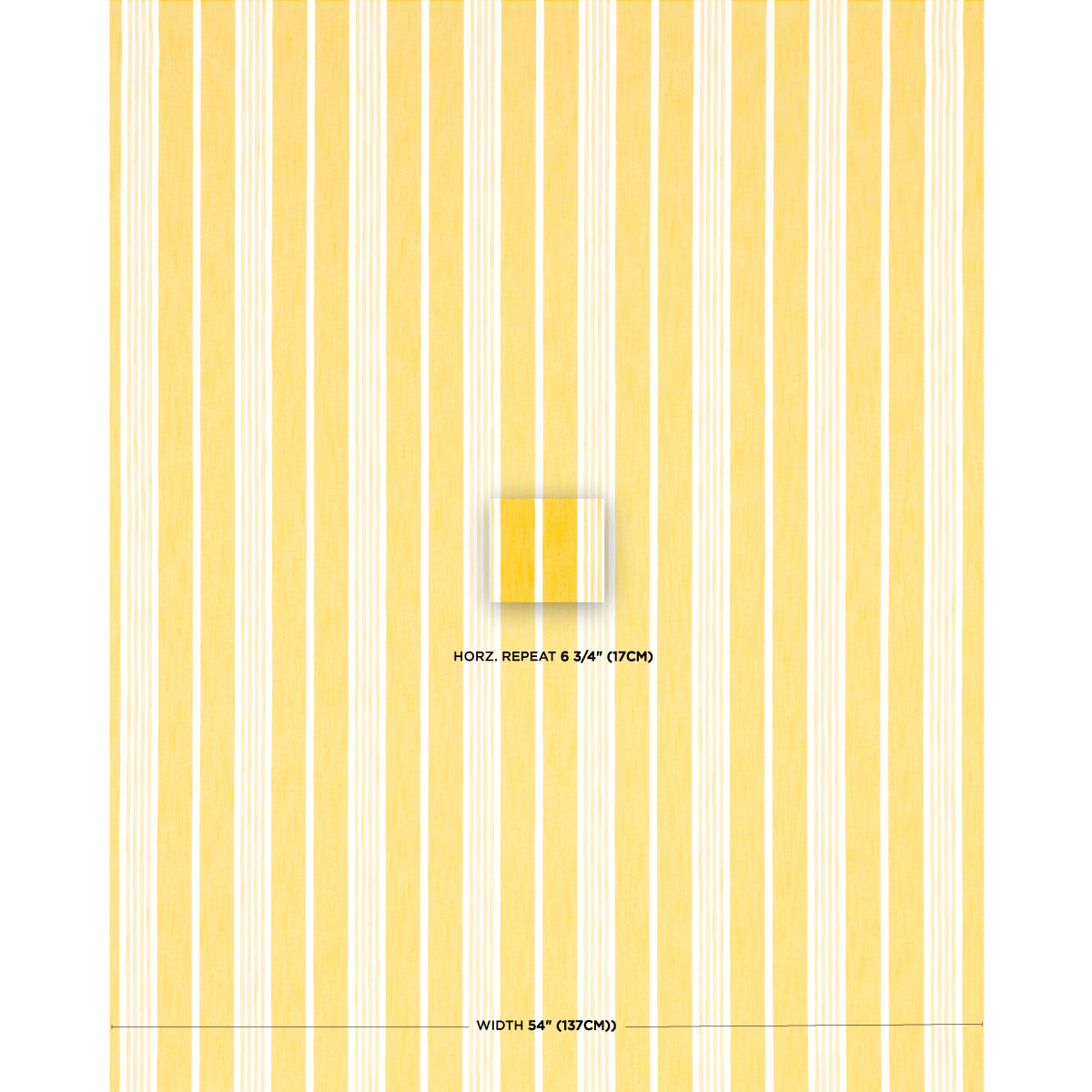 Schumacher Hampton Stripe Indoor/Outdoor Canary Fabric