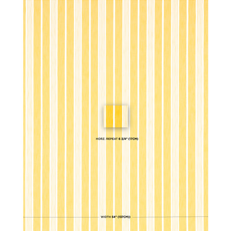 Schumacher Hampton Stripe Indoor/Outdoor Canary Fabric