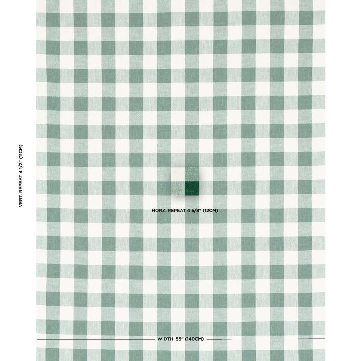 Schumacher Picnic Indoor/Outdoor Emerald Fabric - Eade's Wallpaper