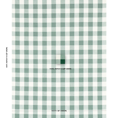 Schumacher Picnic Indoor/Outdoor Emerald Fabric - Eade's Wallpaper