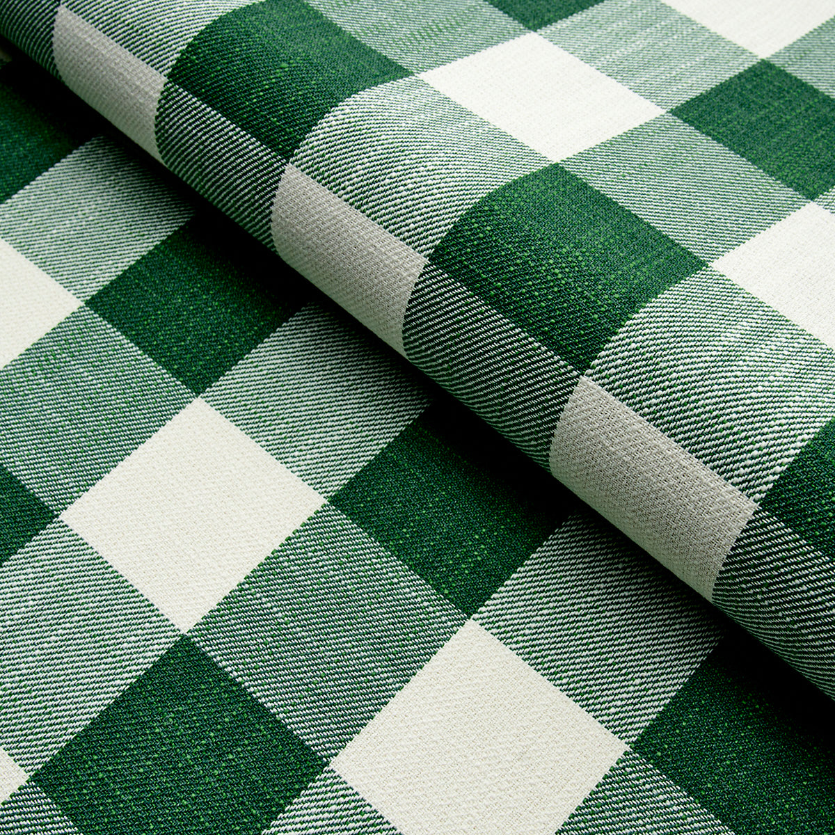 Schumacher Picnic Indoor/Outdoor Emerald Fabric - Eade's Wallpaper
