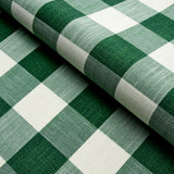 Schumacher Picnic Indoor/Outdoor Emerald Fabric - Eade's Wallpaper