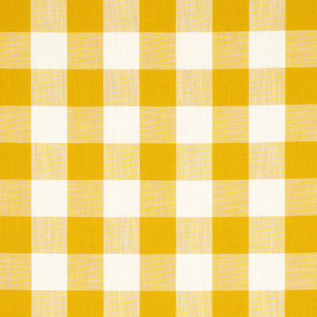 Schumacher Picnic Indoor/Outdoor Canary Fabric - Eade's Wallpaper