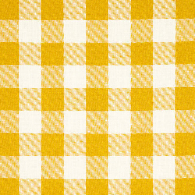 Schumacher Picnic Indoor/Outdoor Canary Fabric - Eade's Wallpaper