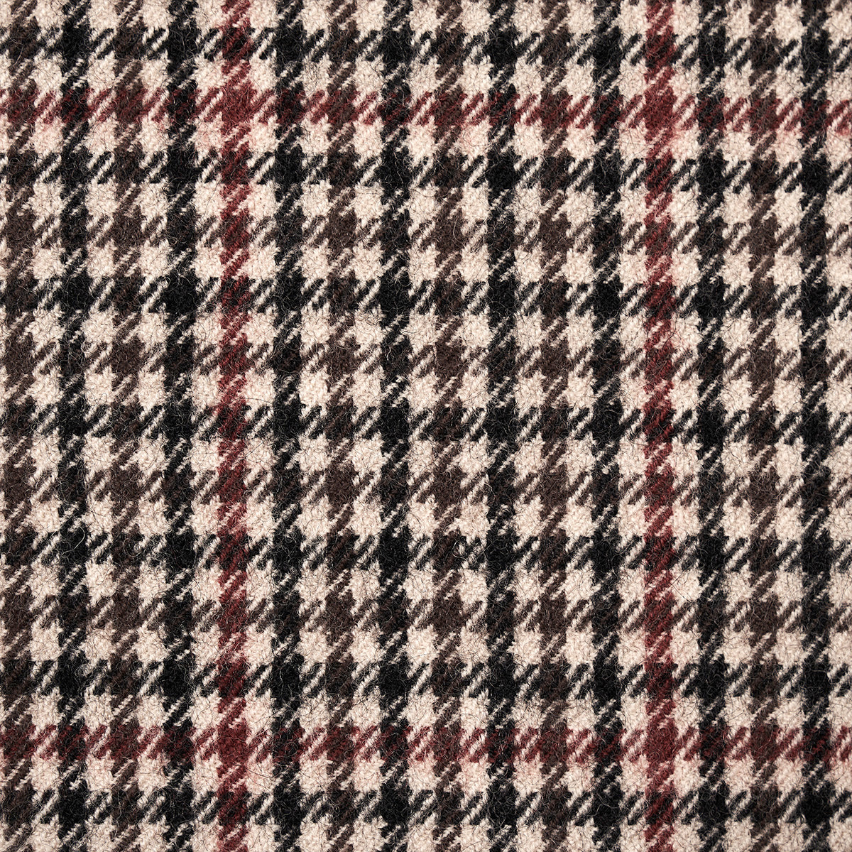 Schumacher Aldridge Wool Houndstooth Brown Fabric