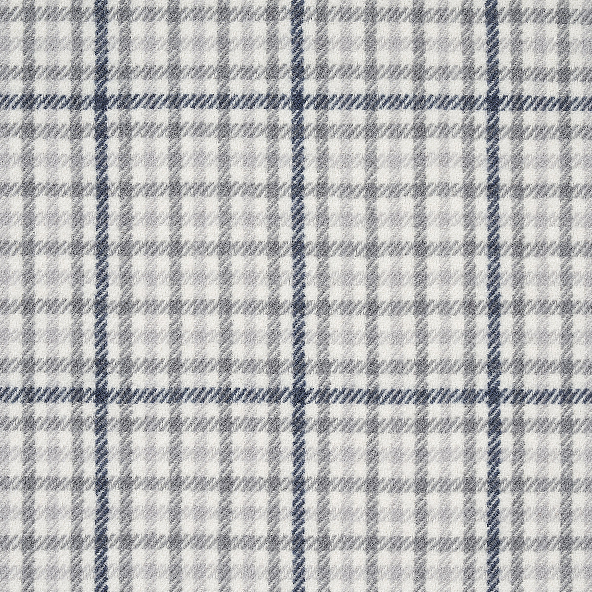 Schumacher Aldridge Wool Houndstooth Grey Fabric
