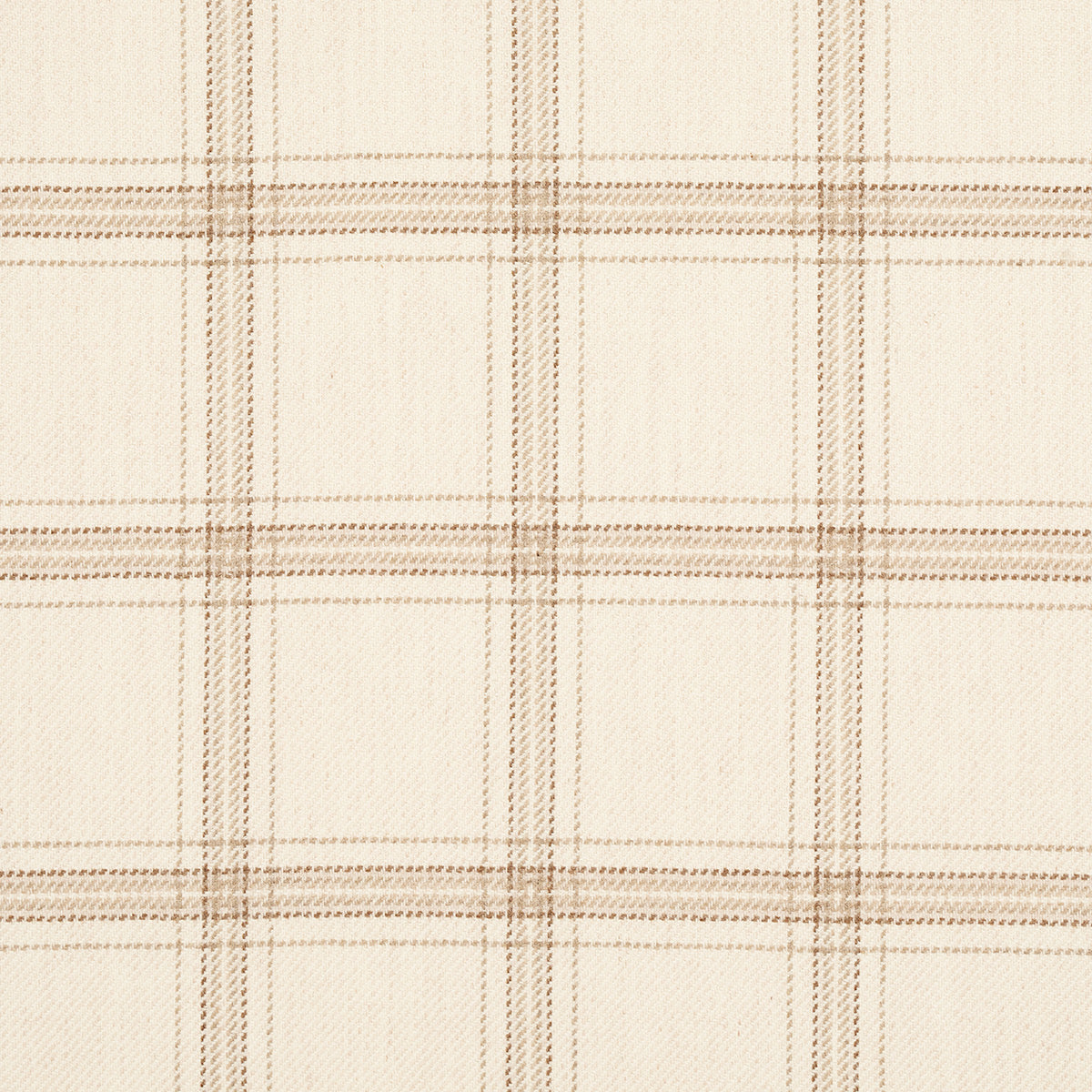 Schumacher Blackburn Merino Plaid Ivory Fabric