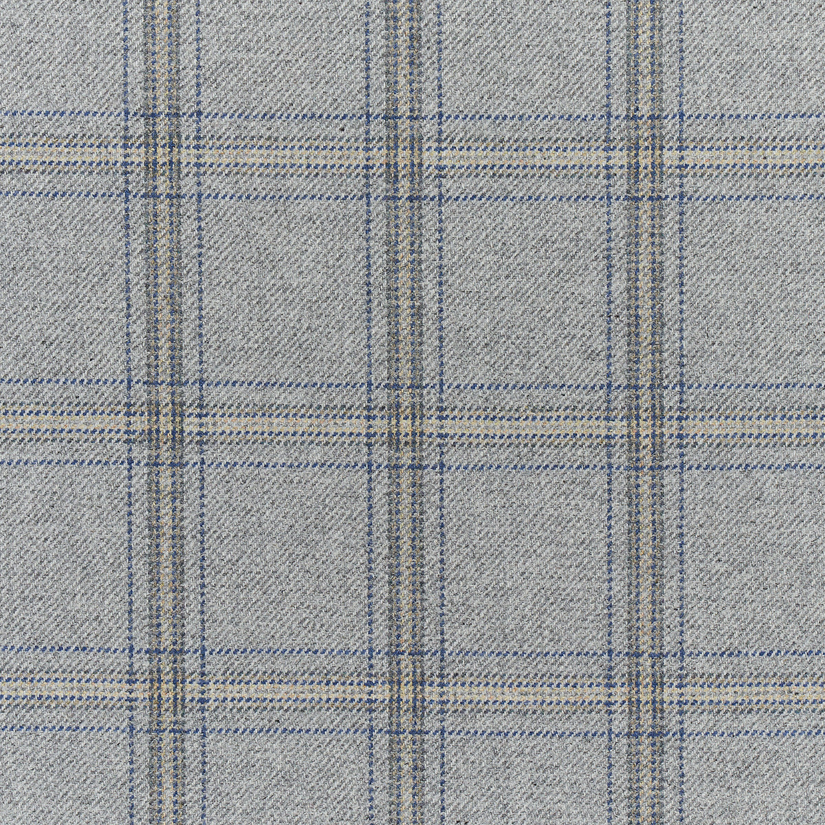 Schumacher Blackburn Merino Plaid Grey Fabric