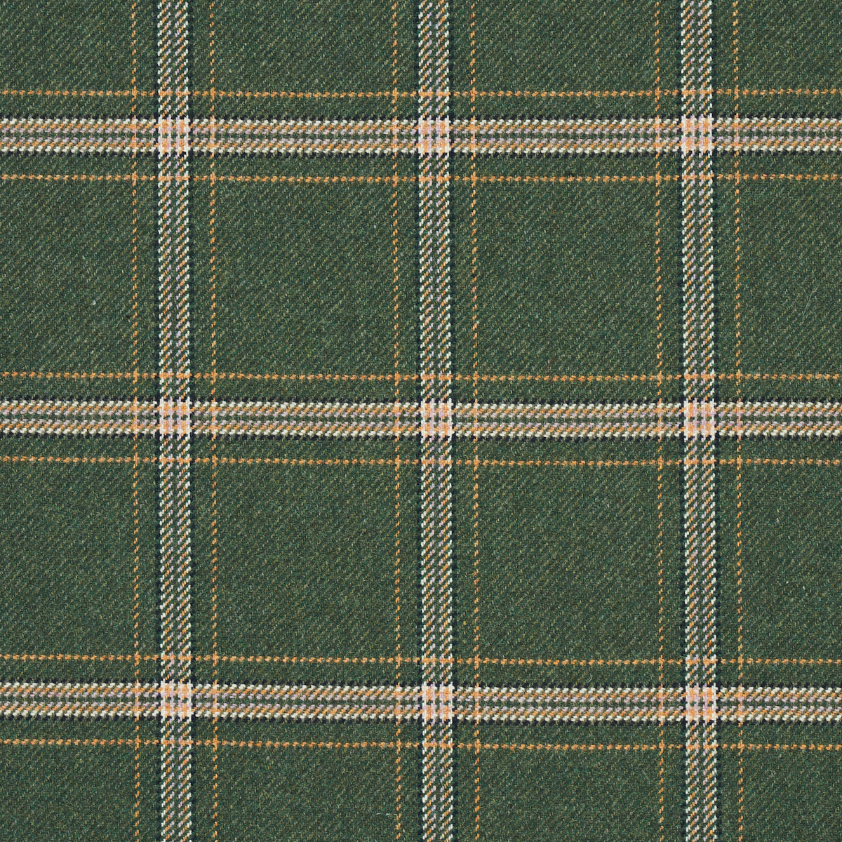 Schumacher Blackburn Merino Plaid Green Fabric