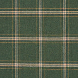 Schumacher Blackburn Merino Plaid Green Fabric