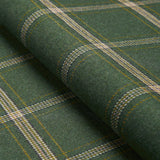 Schumacher Blackburn Merino Plaid Green Fabric