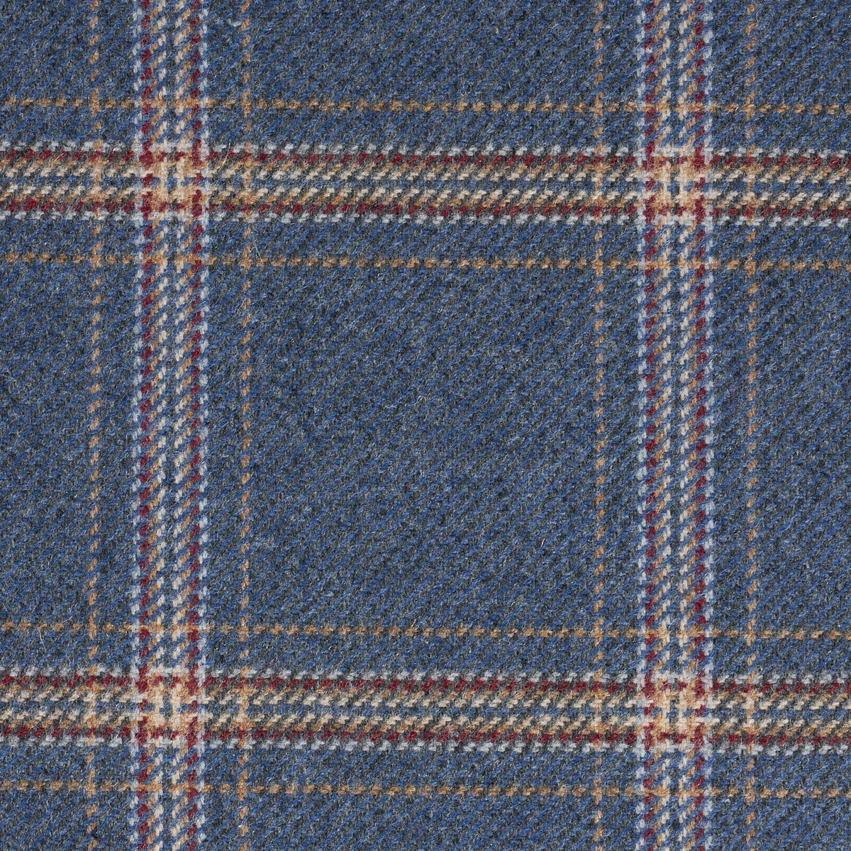 Schumacher 82346 BLACKBURN MERINO PLAID in DENIM Fabric - PA