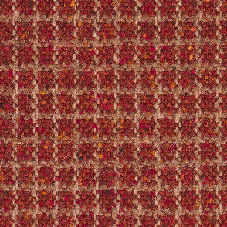 Schumacher 82354 HUDSON WOOL CHECK in RUST Fabric - PATTERSO