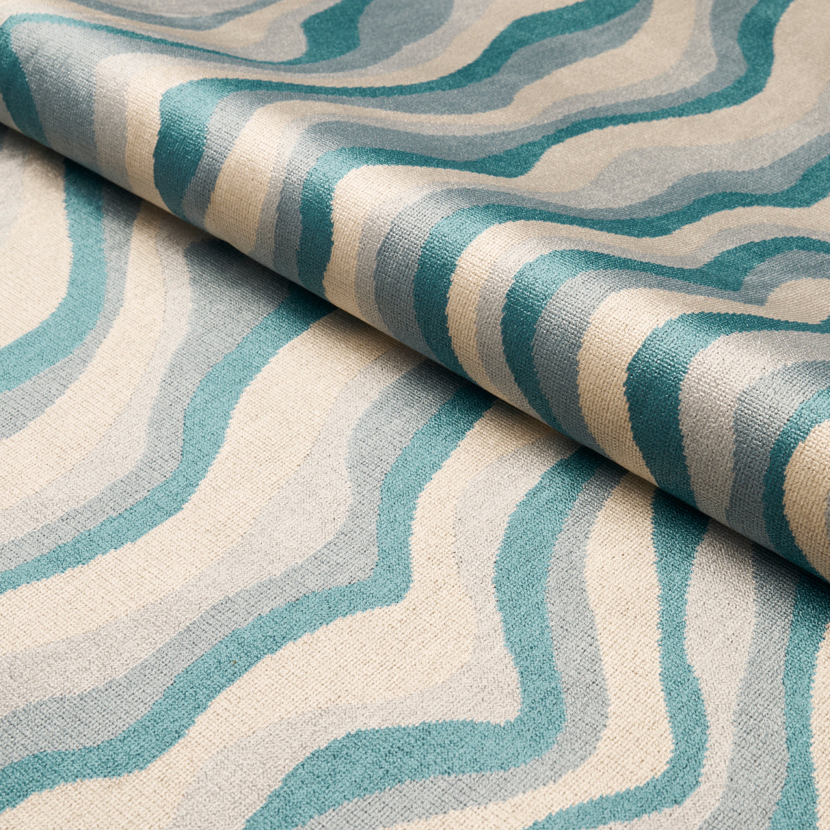 Schumacher Swirl Velvet Mineral Fabric - Eade's Wallpaper