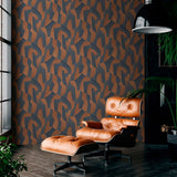 Veer Decor Sculpted Motion Dark Blue Wallpaper 8249-AG3
