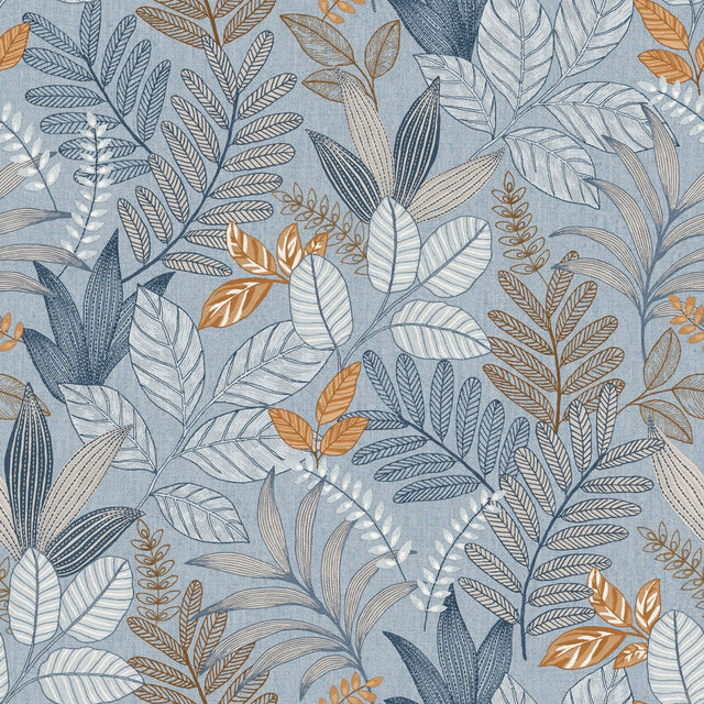 Veer Decor Allure Foliage Blue Wallpaper 8249-AI4