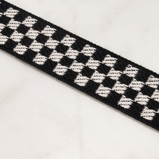 Schumacher 82490 ZEE TAPE NARROW in BLACK & IVORY Trim - CHA
