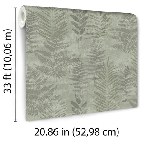 Veer Decor Fern Horizon Green Wallpaper 8252-AE5