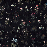 Schumacher Primavera Velvet Black Fabric - Eade's Wallpaper