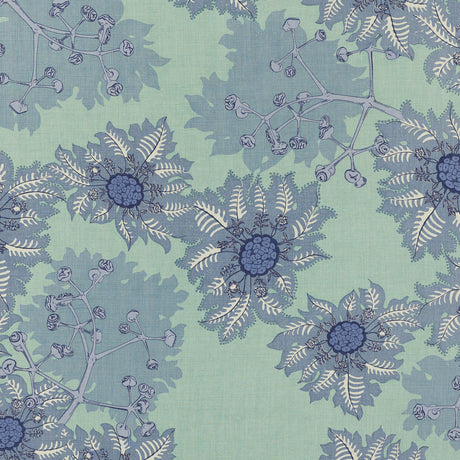 Schumacher 825N59 MARQUESAS in INDIGO Fabric - RAOUL TEXTILE