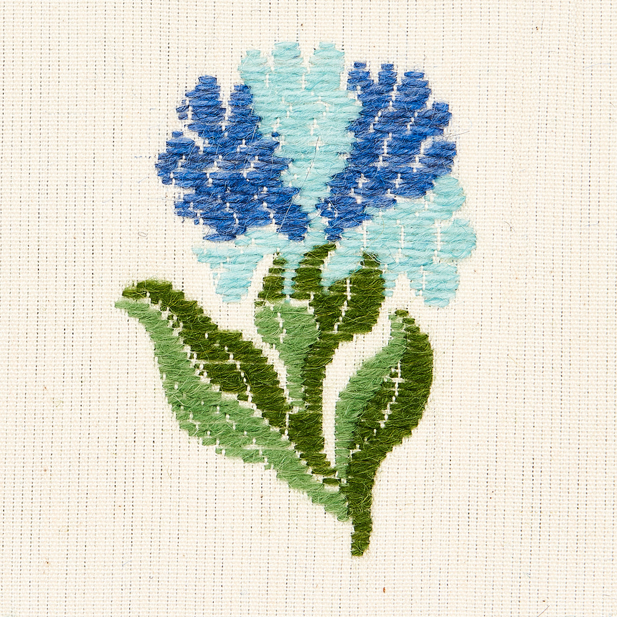 Schumacher Rosina Floral Cornflower Fabric - Eade's Wallpaper