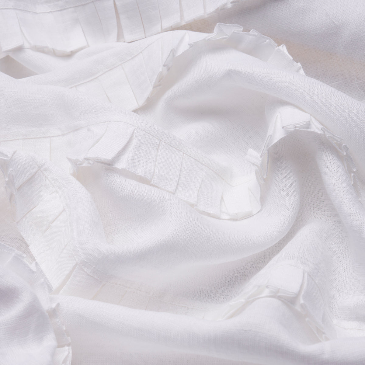 Schumacher Dorothy Pleated Linen Ivory Fabric