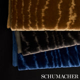 Schumacher Marisa Moire Velvet Lapis Fabric