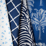 Schumacher Bamboo Trellis Indoor/Outdoor Navy Fabric