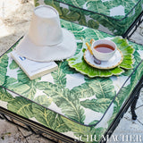 Schumacher Tropical Leaf Indoor/Outdoor Green Fabric - Eade's Wallpaper