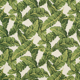 Schumacher Tropical Leaf Indoor/Outdoor Green Fabric - Eade's Wallpaper