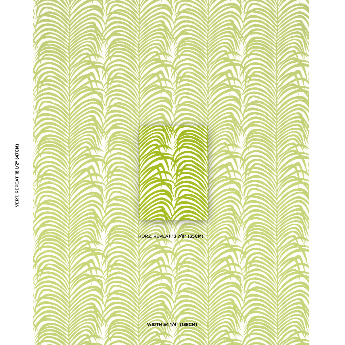 Schumacher Zebra Palm Woven Indoor/Outdoor Green Fabric