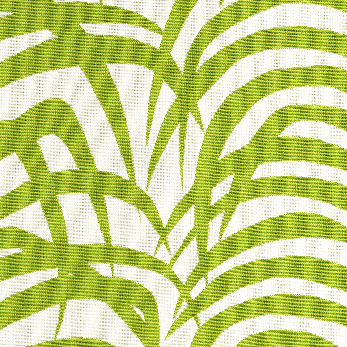 Schumacher Zebra Palm Woven Indoor/Outdoor Green Fabric