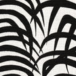 Schumacher 82782 ZEBRA PALM INDOOR/OUTDOOR in BLACK Fabric -