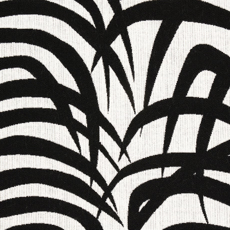 Schumacher 82782 ZEBRA PALM INDOOR/OUTDOOR in BLACK Fabric -