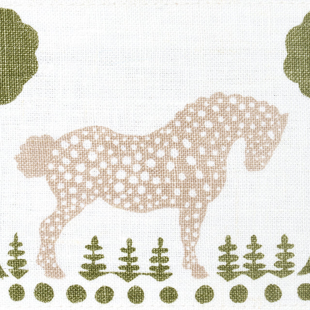 Schumacher 82812 POLKA DOT PONY TAPE in OLIVE Trim - FOLLY C