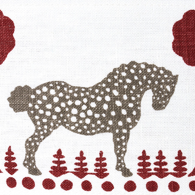 Schumacher 82813 POLKA DOT PONY TAPE in RED Trim - FOLLY COV