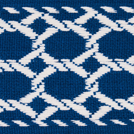 Schumacher 82820 LATTICE INDOOR/OUTDOOR TAPE in NAVY Trim - 