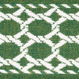Schumacher 82822 LATTICE INDOOR/OUTDOOR TAPE in GREEN Trim -