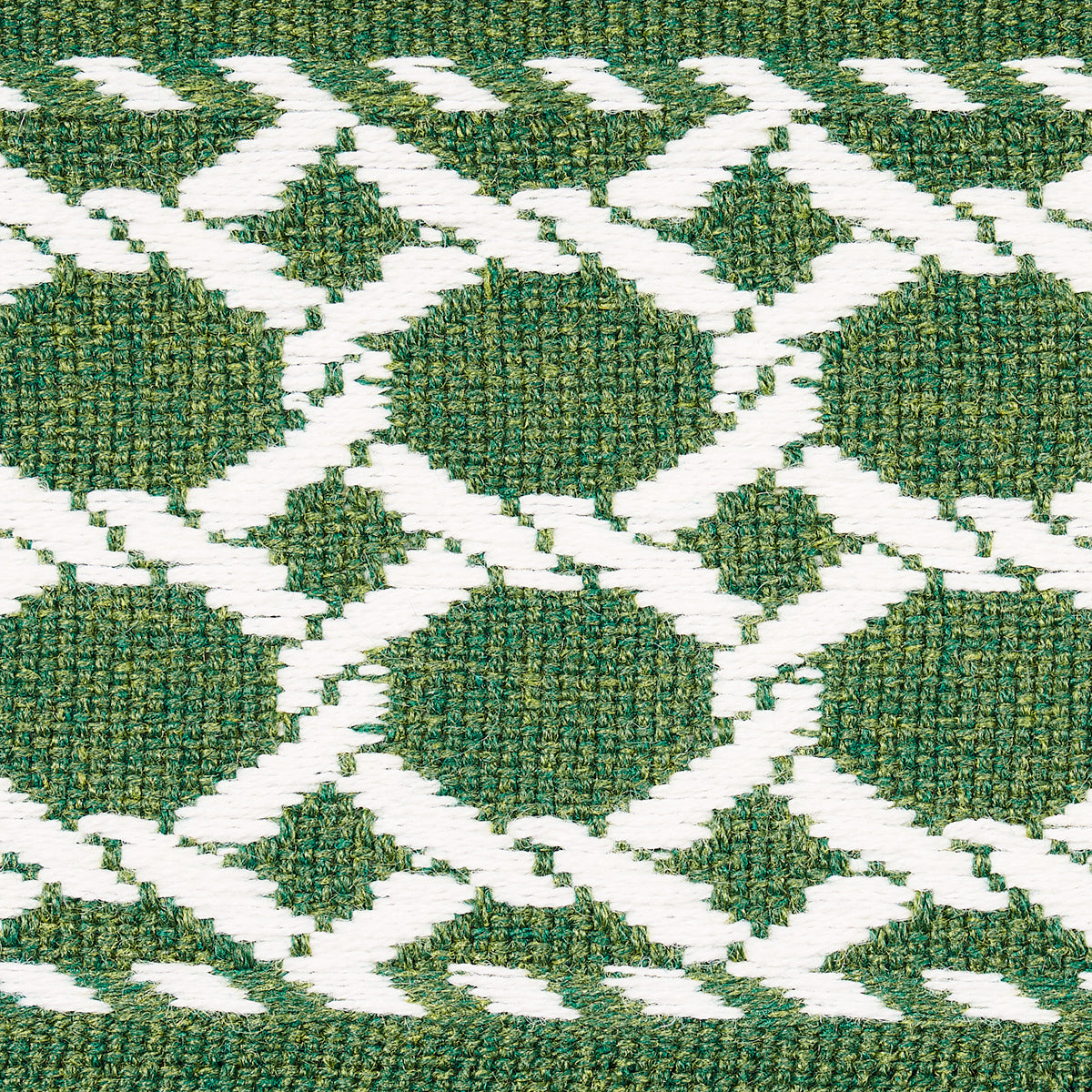 Schumacher 82822 LATTICE INDOOR/OUTDOOR TAPE in GREEN Trim -