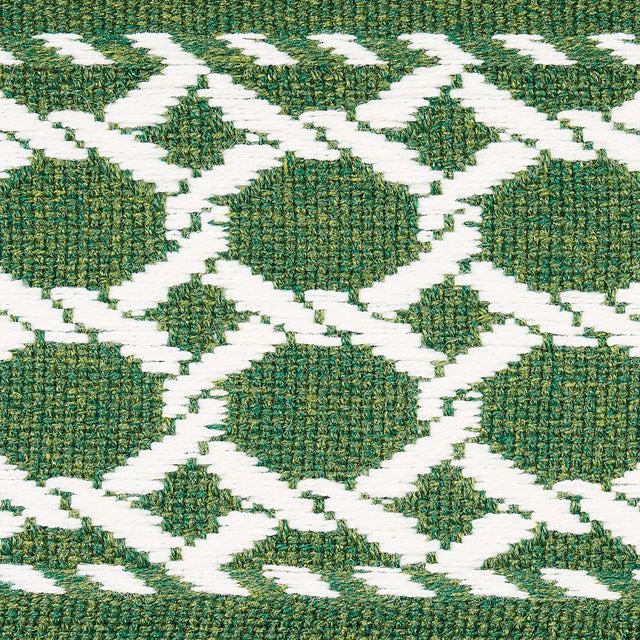 Schumacher 82822 LATTICE INDOOR/OUTDOOR TAPE in GREEN Trim -