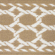Schumacher 82823 LATTICE INDOOR/OUTDOOR TAPE in SAND Trim - 