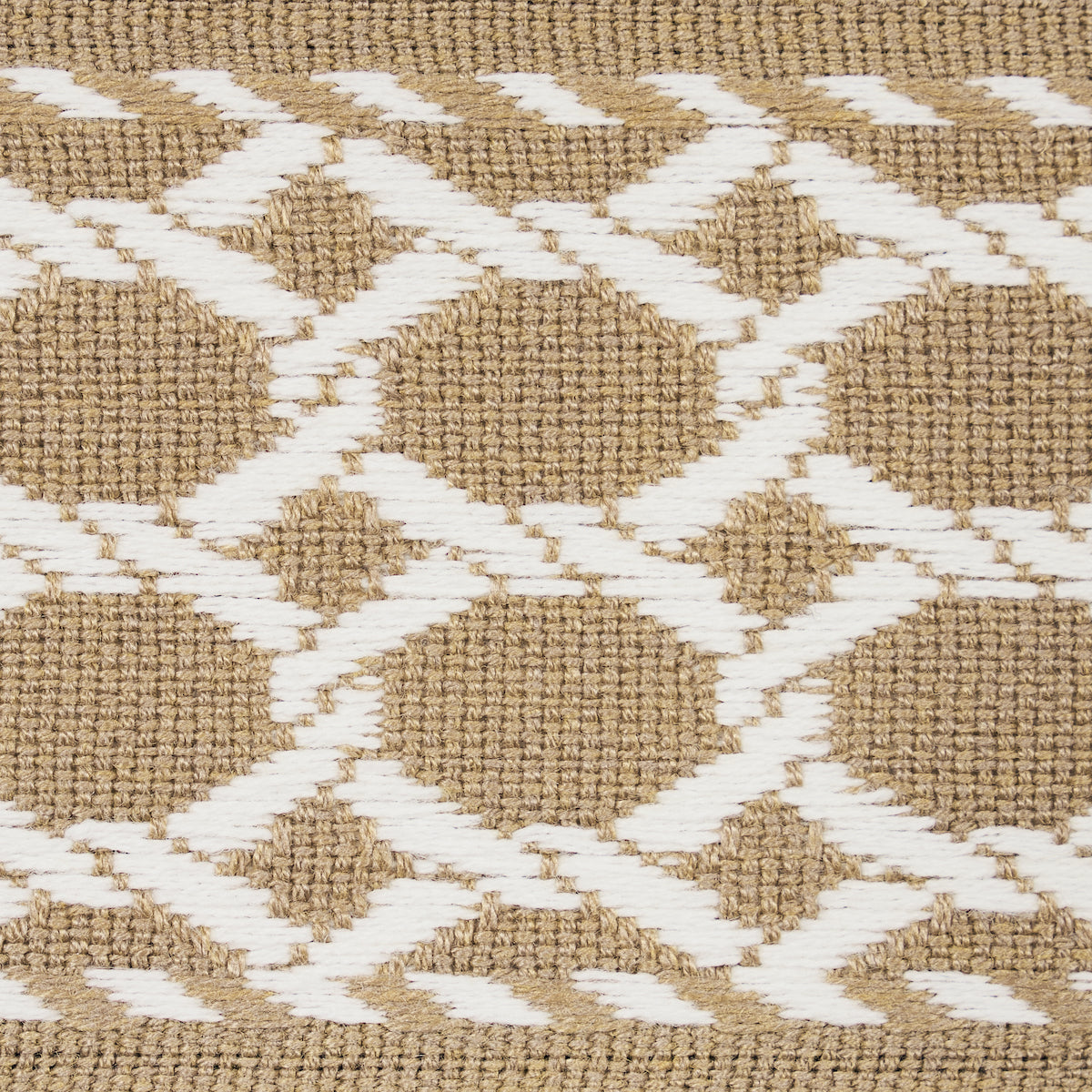 Schumacher 82823 LATTICE INDOOR/OUTDOOR TAPE in SAND Trim - 