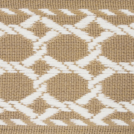 Schumacher 82823 LATTICE INDOOR/OUTDOOR TAPE in SAND Trim - 