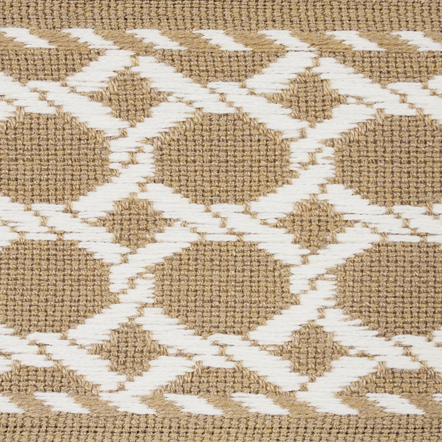 Schumacher 82823 LATTICE INDOOR/OUTDOOR TAPE in SAND Trim - 
