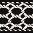 Schumacher 82824 LATTICE INDOOR/OUTDOOR TAPE in BLACK Trim -