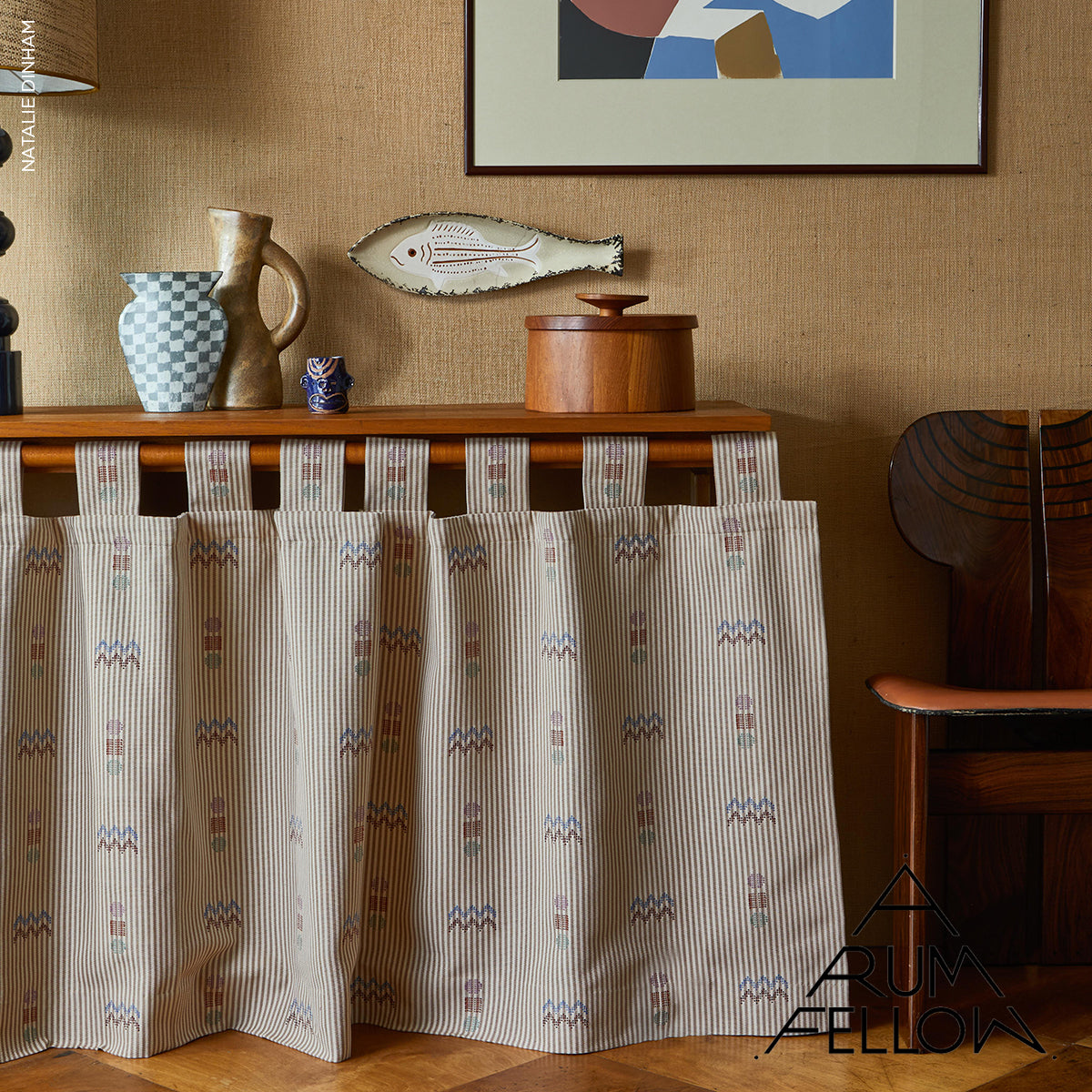 Schumacher Ribbon Fiesta Fabric - Eade's Wallpaper