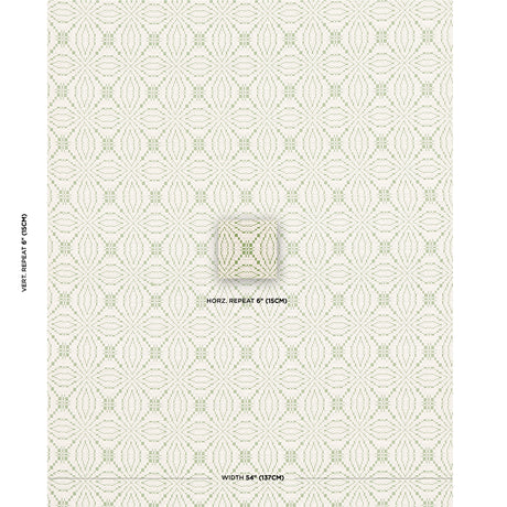 Schumacher Francestown Coverlet Leaf Fabric