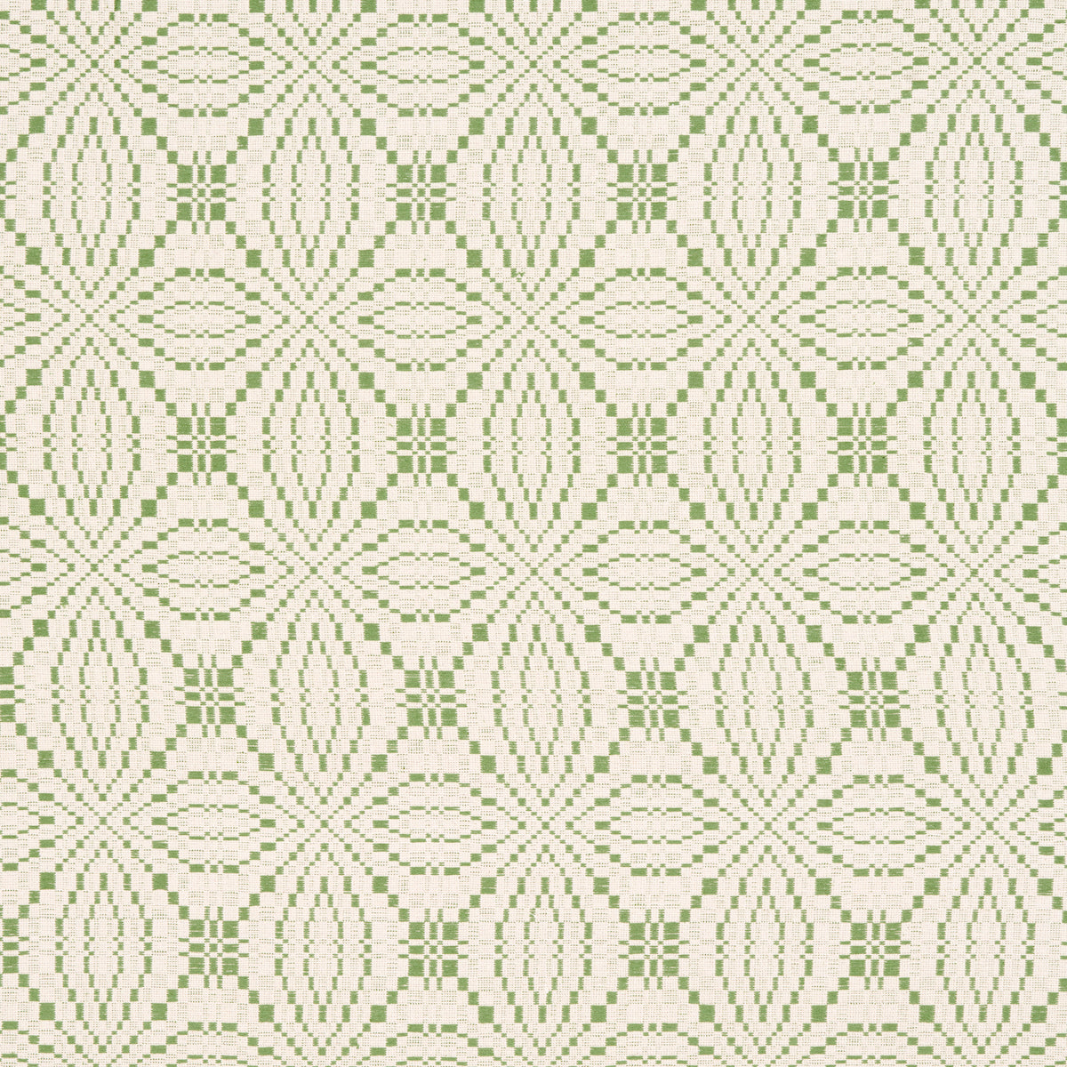 Schumacher Francestown Coverlet Leaf Fabric